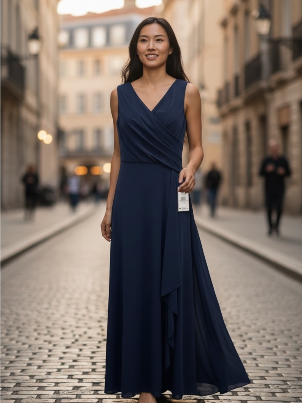 Adrianna Papell Navy Blue Dress